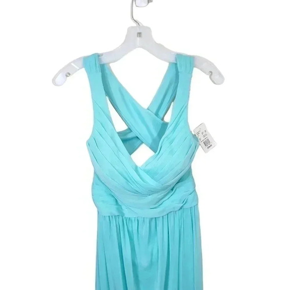 NWT! DAVIDS BRIDAL LONG MESH OPEN BACK BRIDAL DRESS. SIZE 4 - Picture 7 of 10